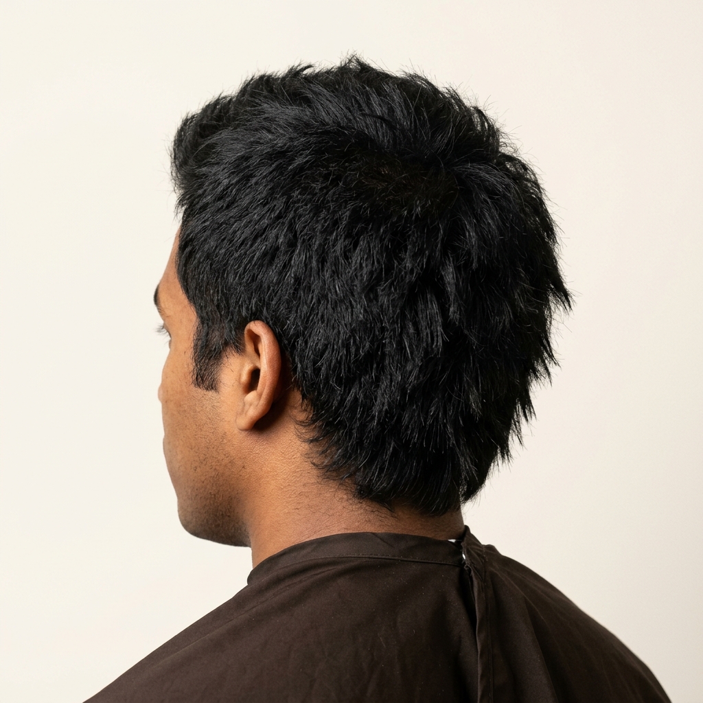 Scissor Cut Tekstur, hasil scissor oleh kapster Bimo di Klip & Kopi