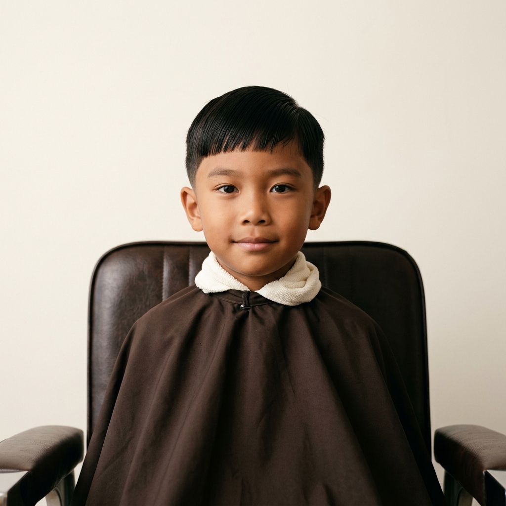 Potong Rambut Anak di Klip & Kopi, Untuk usia di bawah 10 tahun. Kapster sabar, hasil rapi, ayah tenang.